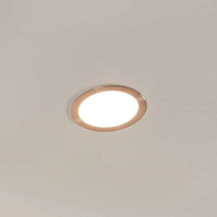 Eglo - Luminária de tecto embutida para casa de banho, LED regulável, 10,5W/230V, IP44, ZigBee, diâmetro 16,5 cm
