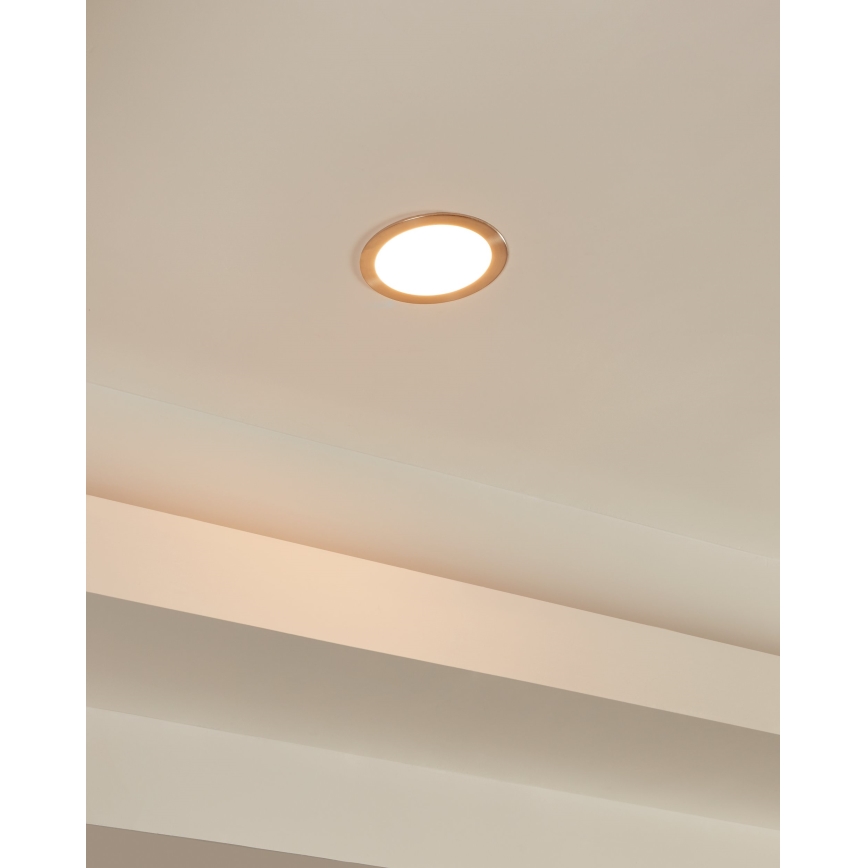 Eglo - Luminária de tecto embutida para casa de banho, LED regulável, 10,5W/230V, IP44, ZigBee, diâmetro 16,5 cm