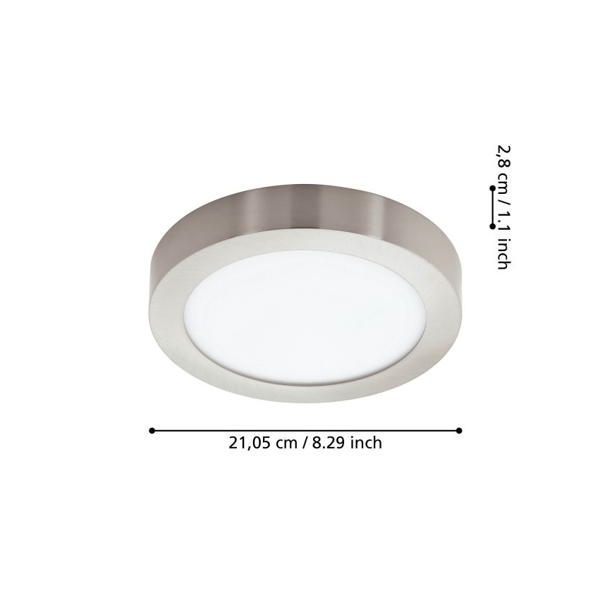 Eglo - Candeeiro de teto LED dimerizável para casa de banho, 16,5W/230V, IP44, ZigBee, Ø 21 cm