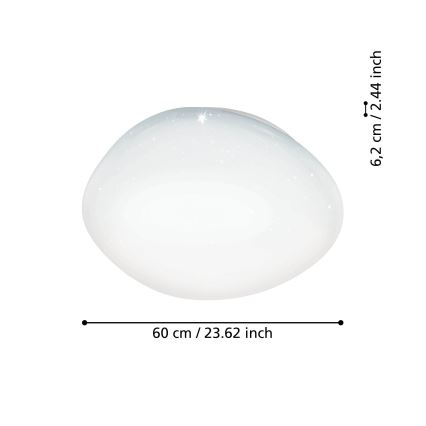 Eglo - Candeeiro de tecto LED RGBW dimerizável LED/33W/230V diâmetro 60 cm