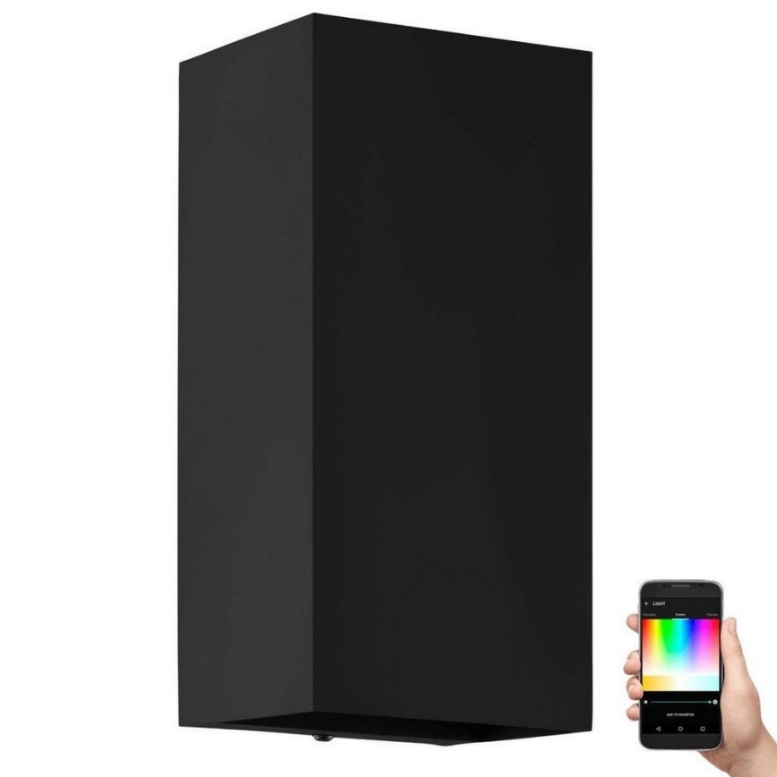 Eglo - Luminária de parede exterior LED RGB regulável 2xGU10/5W/230V IP55 2700-6500K