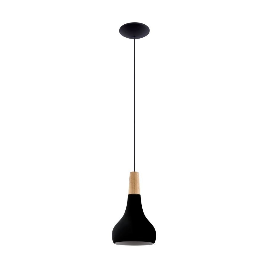 Eglo - Candelabro suspenso 1xE27/40W/230V diâmetro 18 cm preto