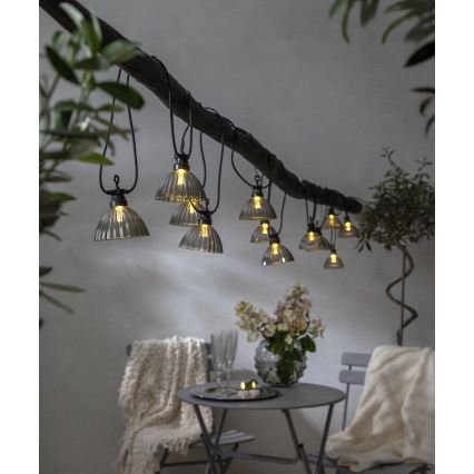 Eglo - Corrente decorativa exterior LED 12xLED/0,066W/3,2V IP44