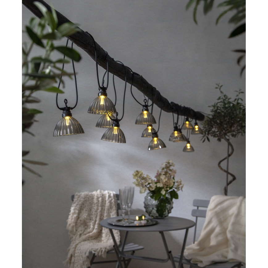 Eglo - Corrente decorativa exterior LED 12xLED/0,066W/3,2V IP44