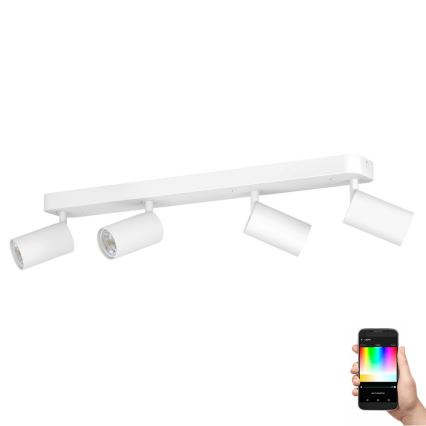 Eglo - Foco LED RGBW com regulação 4xGU10/4,9W/230V branco