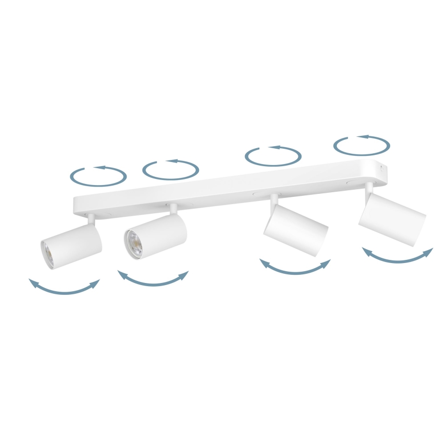 Eglo - Foco LED RGBW com regulação 4xGU10/4,9W/230V branco