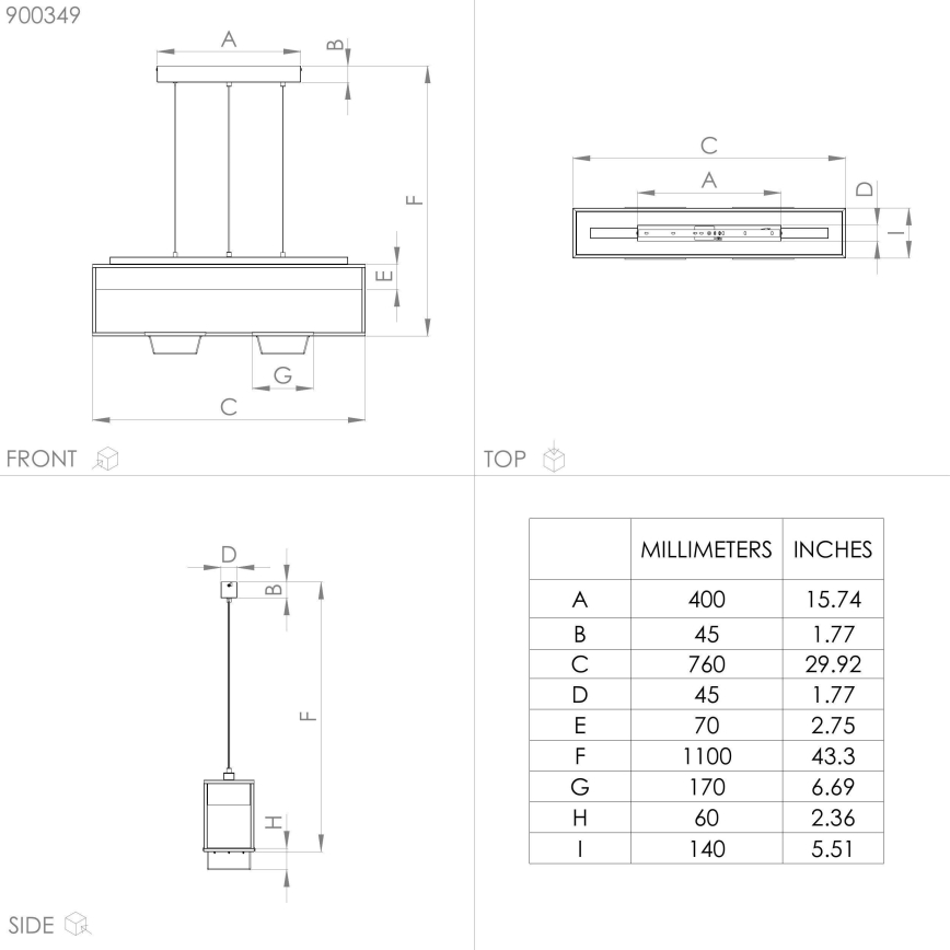 Eglo - Candelabro suspenso 3xE27/40W/230V