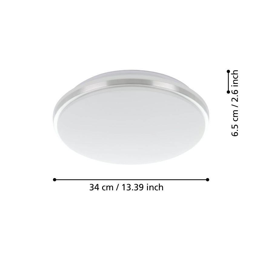Eglo - Iluminação de teto para casa de banho LED LED/15,6W/230V IP44 cromado brilhante
