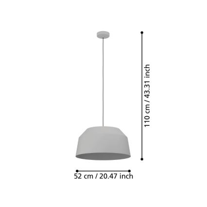 Eglo - Candelabro suspenso 1xE27/40W/230V d. 52 cm
