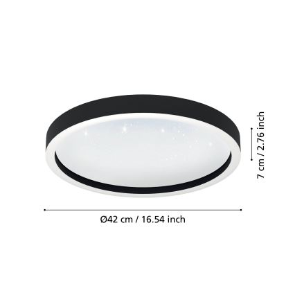 Eglo - Iluminação de teto LED RGBW com regulação LED/17,8W/230V 2700-6500K