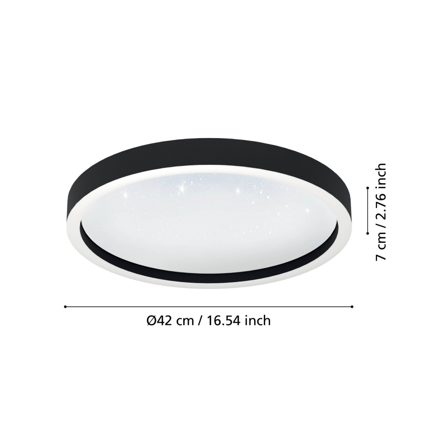 Eglo - Iluminação de teto LED RGBW com regulação LED/17,8W/230V 2700-6500K