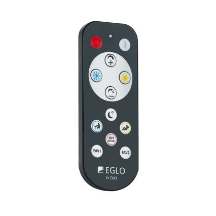 Eglo - Iluminação de teto LED com regulação LED/15W/230V preto + controlo remoto