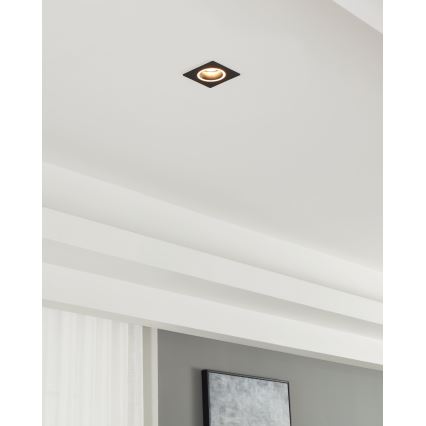Eglo - Iluminação embutida 1xGU10/35W/230V antracite