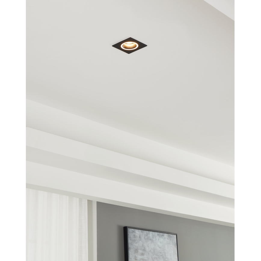 Eglo - Iluminação embutida 1xGU10/35W/230V antracite