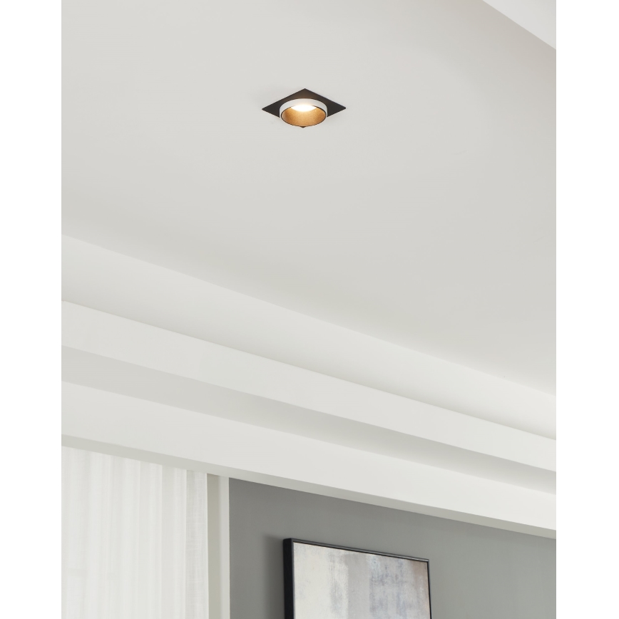 Eglo - Iluminação embutida 1xGU10/35W/230V preto
