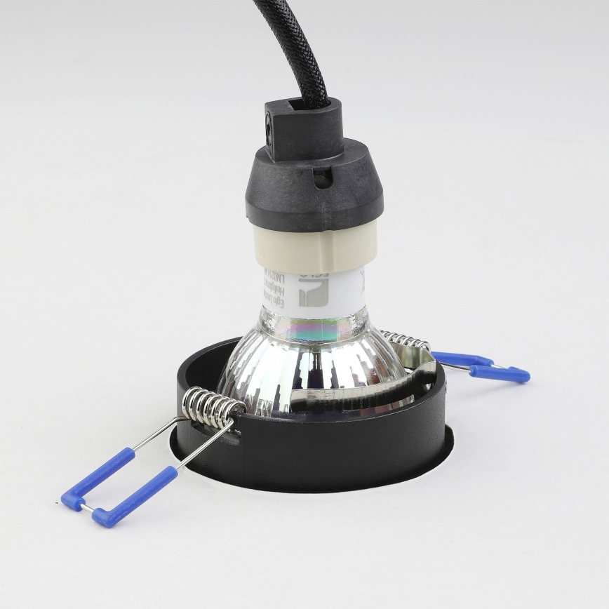Eglo - Iluminação embutida 1xGU10/35W/230V preto