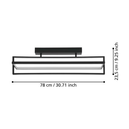 Eglo - Iluminação de teto LED com regulação LED/34W/230V + controlo remoto