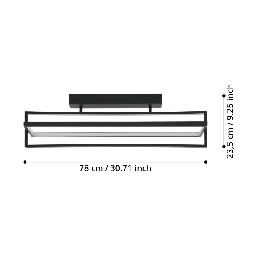 Eglo - Iluminação de teto LED com regulação LED/34W/230V + controlo remoto