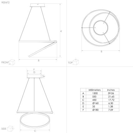 Eglo - Candeeiro suspenso LED LED/36W/230V