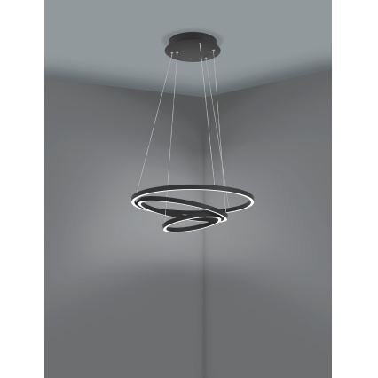 Eglo - Candelabro suspenso LED com regulação LED/43,2W/230V preto