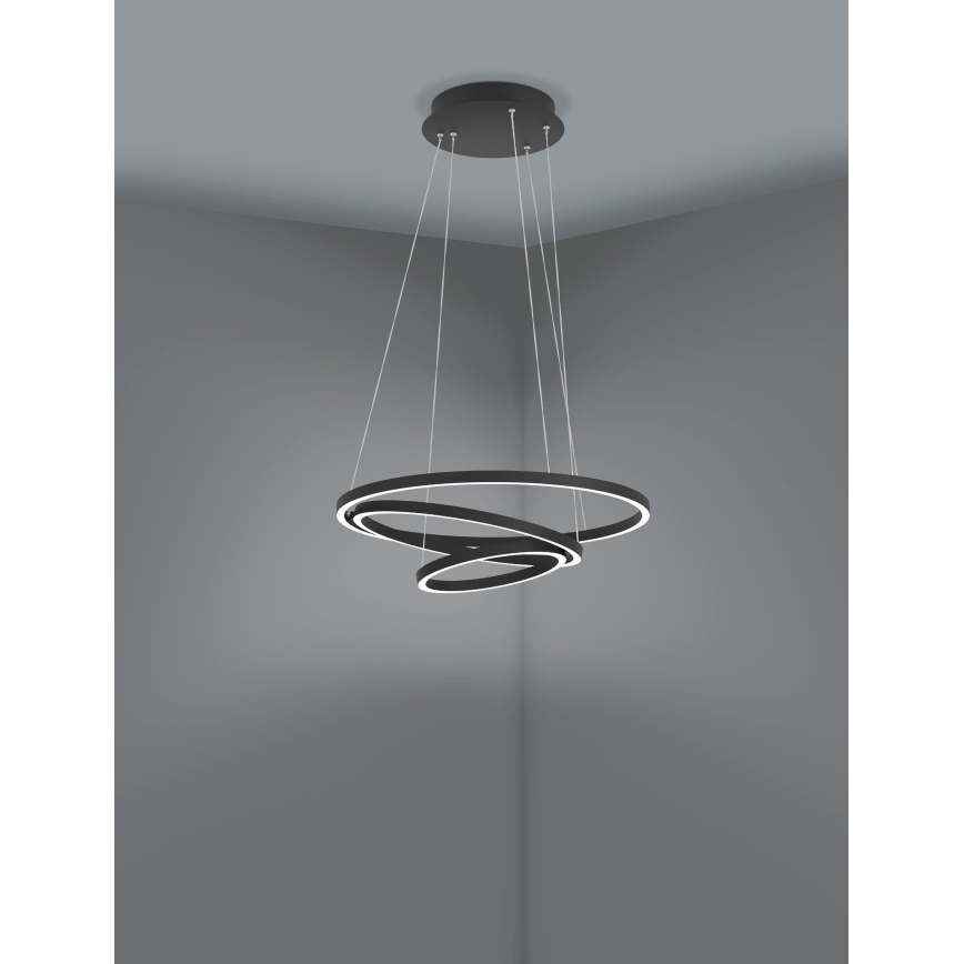 Eglo - Candelabro suspenso LED com regulação LED/43,2W/230V preto
