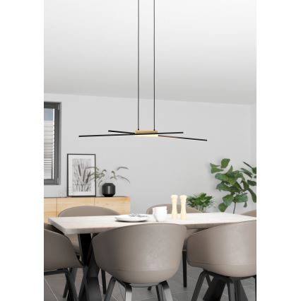 Eglo - Candelabro suspenso LED com regulação 2xLED/13W/230V