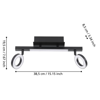 Eglo  - Foco LED 2xLED/3,2W/230V + LED/3,3W