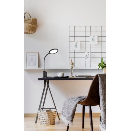 Eglo - Candeeiro de mesa LED com regulação LED/2,1W/5V 1500 mAh 3000-6500K preto