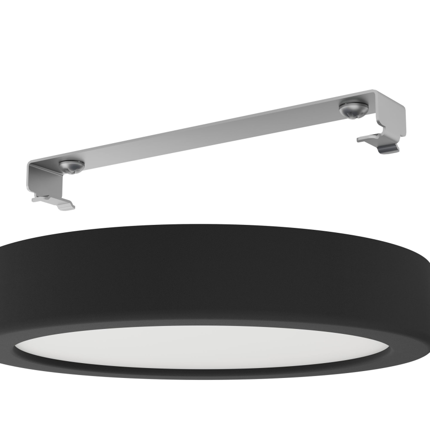 Eglo - Luminária de teto LED dimerizável, 11W, 230V, preta, Ø 16 cm