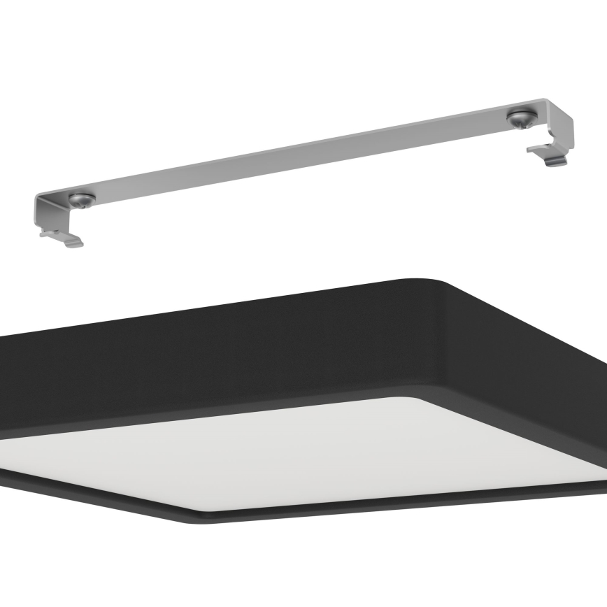 Eglo - Candeeiro de tecto LED regulável LED/17W/230V preto 21x21 cm