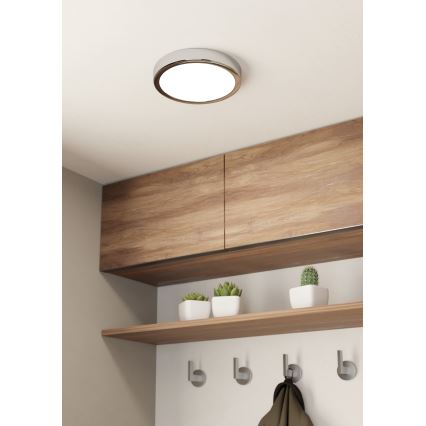 Eglo - Candeeiro de teto LED para casa de banho LED/17W/230V IP44 cromado brilhante diâmetro 21 cm