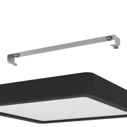 Eglo - Candeeiro de tecto LED para casa de banho, 17W/230V, IP44, preto, 21x21 cm