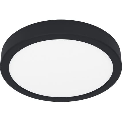 Eglo - Luminária de teto para casa de banho LED/17W/230V preta IP44 Ø 21 cm