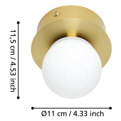 Eglo - Iluminação de teto para casa de banho LED LED/3,3W/230V IP44 dourado