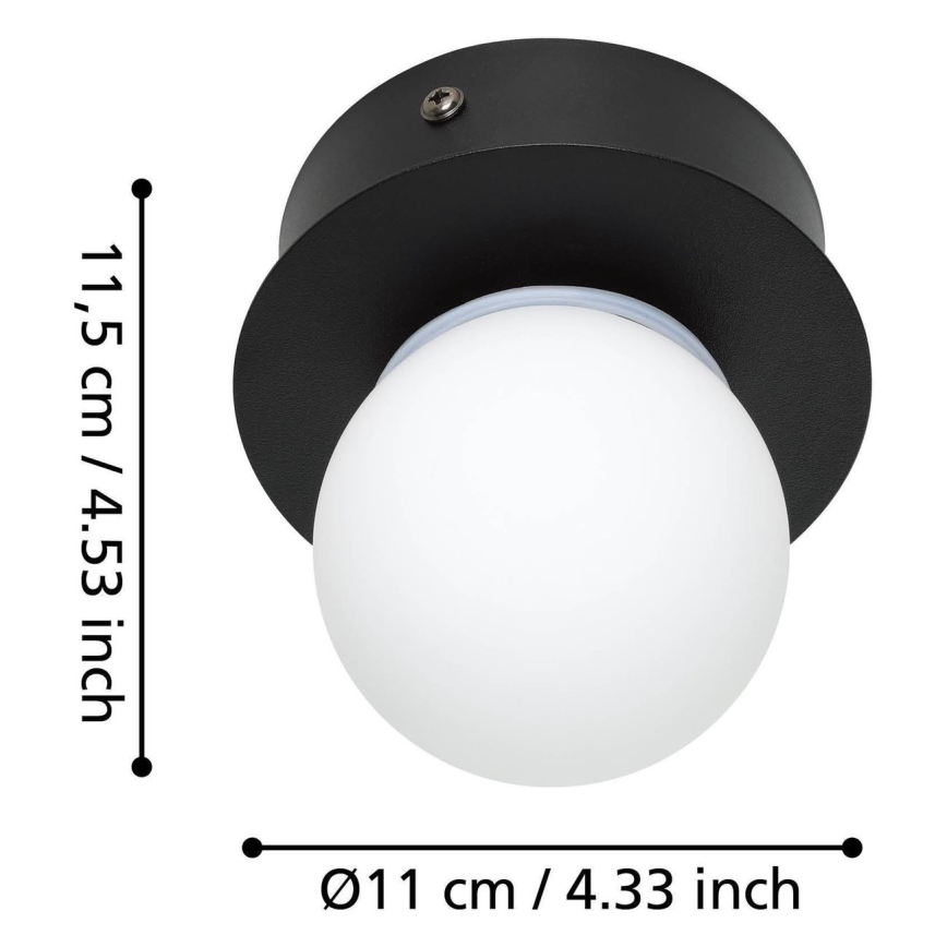 Eglo - Iluminação de teto para casa de banho LED LED/3,3W/230V IP44 preto