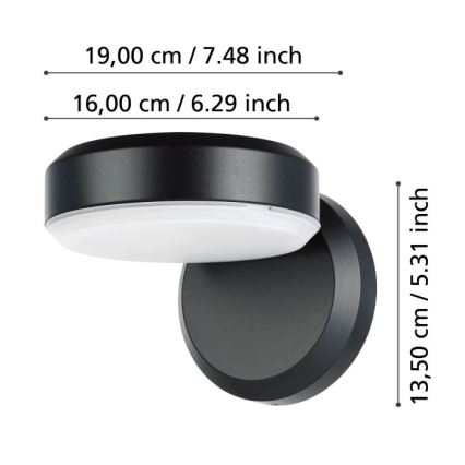 Eglo - Iluminação de parede exterior LED LED/10,8/230V IP54