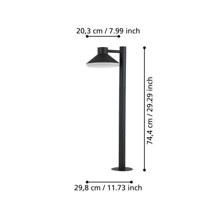 Eglo - Candeeiro exterior LED 1xGU10/4,6W/230V IP44