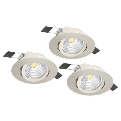 Eglo 900746 - CONJUNTO 3x Iluminações com regulação LED SALICETO 3xLED/6W/230V cromado