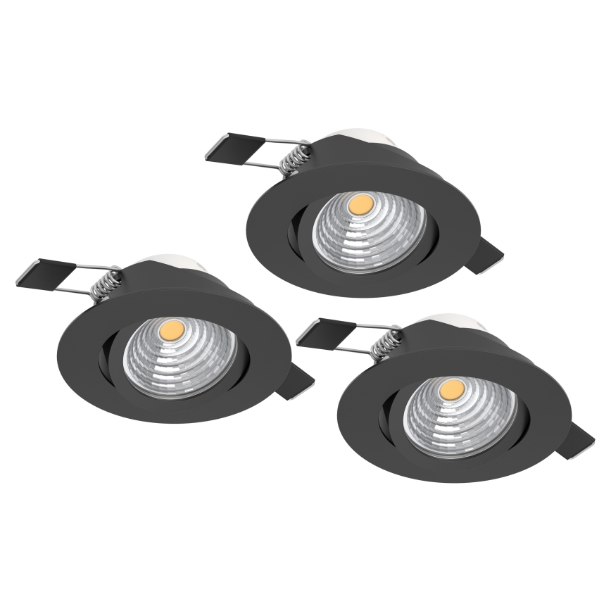 Eglo - CONJUNTO 3x Iluminação embutida LED com regulação SALICETO LED/6W/230V