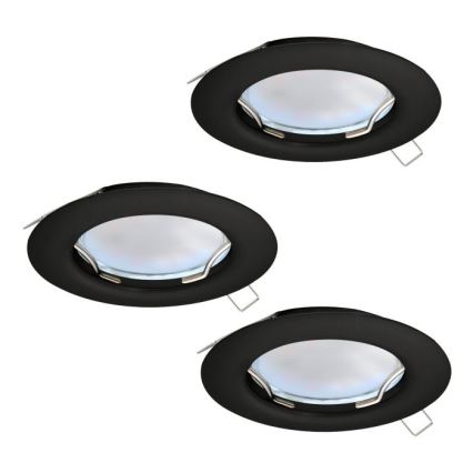 Eglo - CONJUNTO 3x Iluminação embutida LED PENETO 1xGU10/2,8W/230V