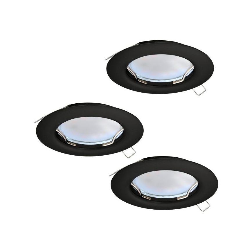 Eglo - CONJUNTO 3x Iluminação embutida LED PENETO 1xGU10/2,8W/230V