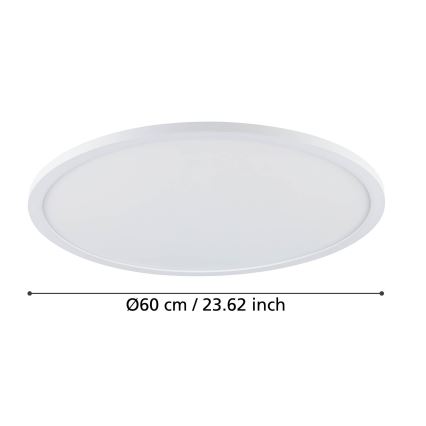 Eglo - Plafon LED regulável LED/41W/230V diâmetro 60 cm branco