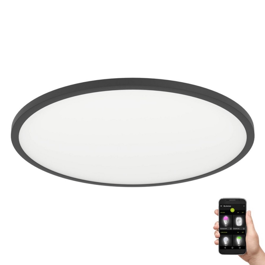 Eglo - Iluminação de teto LED com regulação LED/33,5W/230V diâmetro 45 cm preto