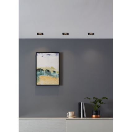 Eglo - LED RGBW Foco de encastrar com regulação LED/4,7W/230V preto