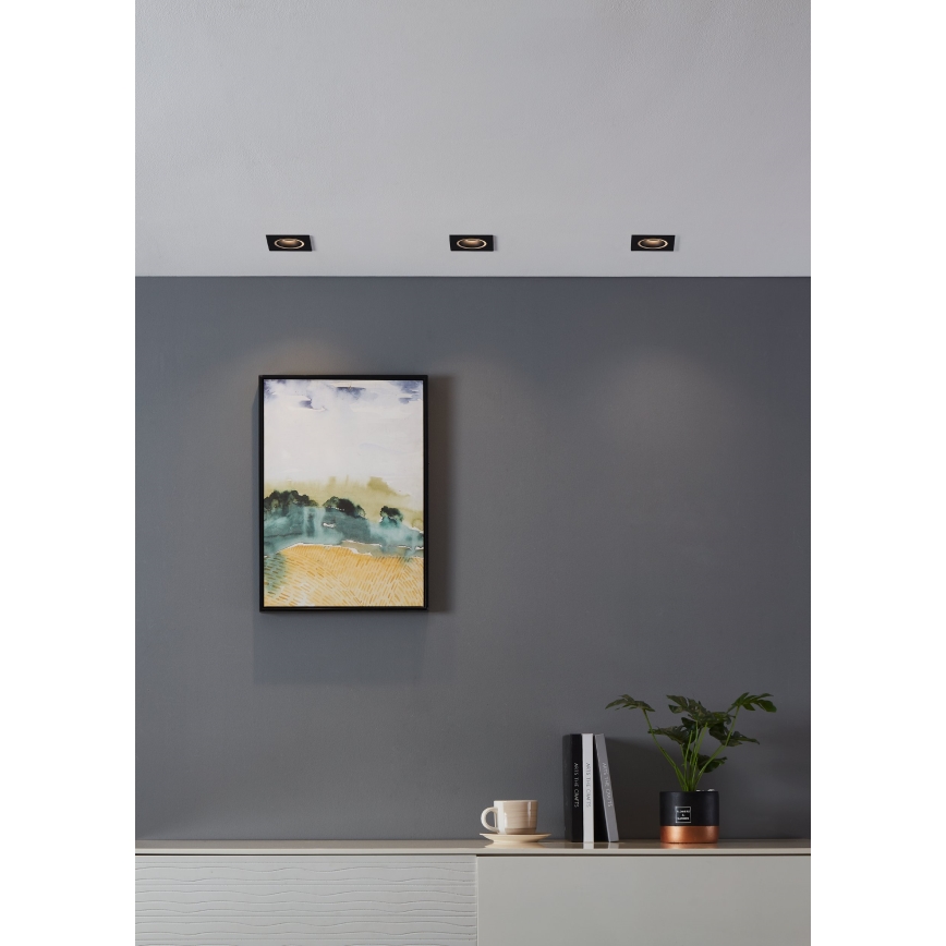 Eglo - LED RGBW Foco de encastrar com regulação LED/4,7W/230V preto