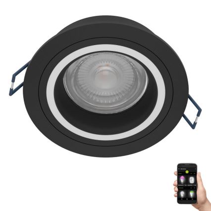 Eglo - LED RGBW Foco de encastrar com regulação LED/4,7W/230V preto