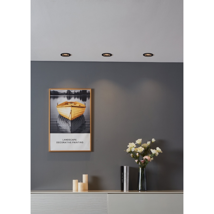 Eglo - LED RGBW Foco de encastrar com regulação LED/4,7W/230V preto