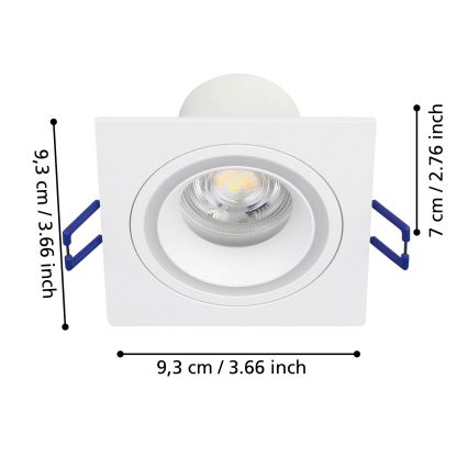 Eglo - LED RGBW Foco de encastrar com regulação LED/4,7W/230V branco