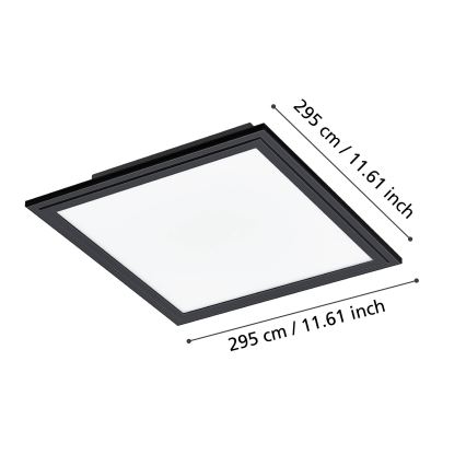 Eglo - Iluminação de teto LED LED/14W/230V 30x30 cm preto