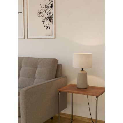 Eglo - Candeeiro de mesa 1xE27/40W/230V creme